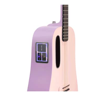 Mint Lava Music BLUE LAVA Touch Acoustic-Electric Guitar, Coral Pink w/ AirFlow Bag image 3