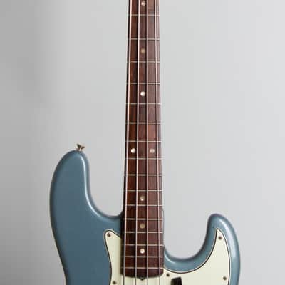 Fender  Jazz Bass Solid Body Electric Bass Guitar (1964/5), ser. #L24522, molded black plastic hard shell case. image 8