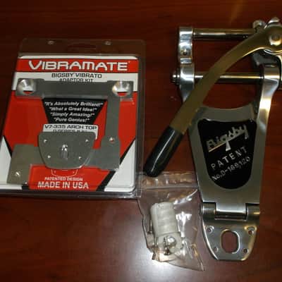 Bigsby B7 & Vibramate V7-335 G Kit For Archtop, 8.5" Long, POLISHED ALUMINUM