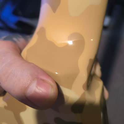 (With extra jumbo stainless steel frets) Jackson Concept Series Rhoads RR24-7 Desert Camo image 8