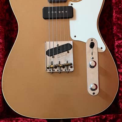 Fender Custom Shop P90 Mahogany Telecaster Journeyman Relic 2020 Aged Firemist Gold image 4