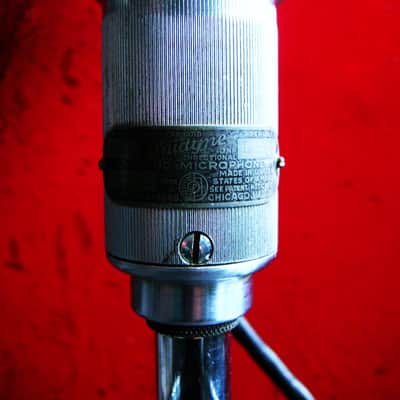 Vintage RARE 1940's Shure 556C dynamic cardioid microphone w Atlas DS-5 stand Elvis image 8