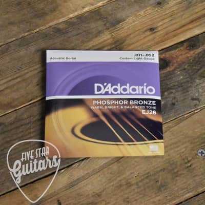 D'Addario EJ26 Phosphor Bronze Acoustic Guitar Strings 11-52 image 2