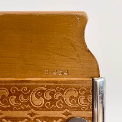1940 Hohner A/D Button Accordion Natural Blonde Rare Vintage Embossed/Engraved Wood Design Concertina image 12