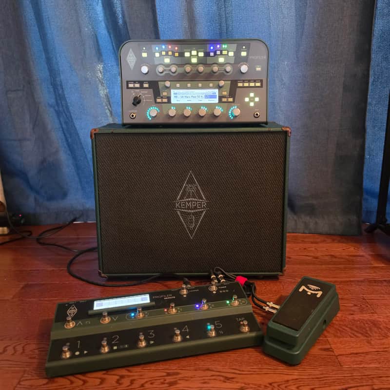 Kemper Profiler PowerHead MK1 Bundle — Green Colorway — Kabinet, Remote, Mission EP1-KP image 1