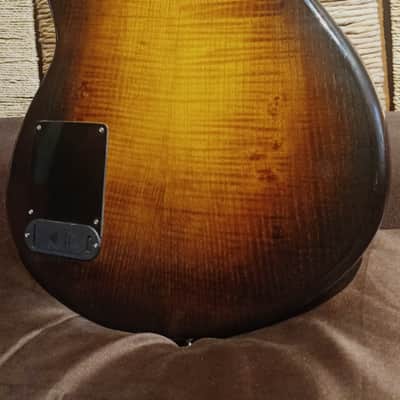 -PeaceQ- Custom Acoustic Electric Bass, 2 piezo + Bartolini HB, Sunburst -2023- image 6