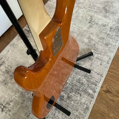 Fender American Deluxe Jazz Bass 2008 -Fretless - Amber image 4