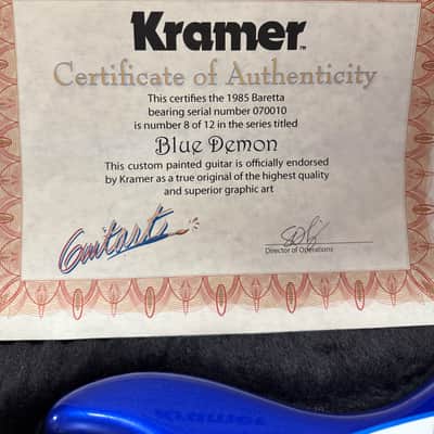 Kramer USA “Blue Demon” Barreta 2007 - Metallic Blue/ Flames image 4