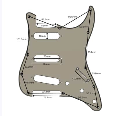 11-Hole Strat Pickguard – Artisan Series Textured Olive Drab Green for MIM & USA Modern Fit image 2