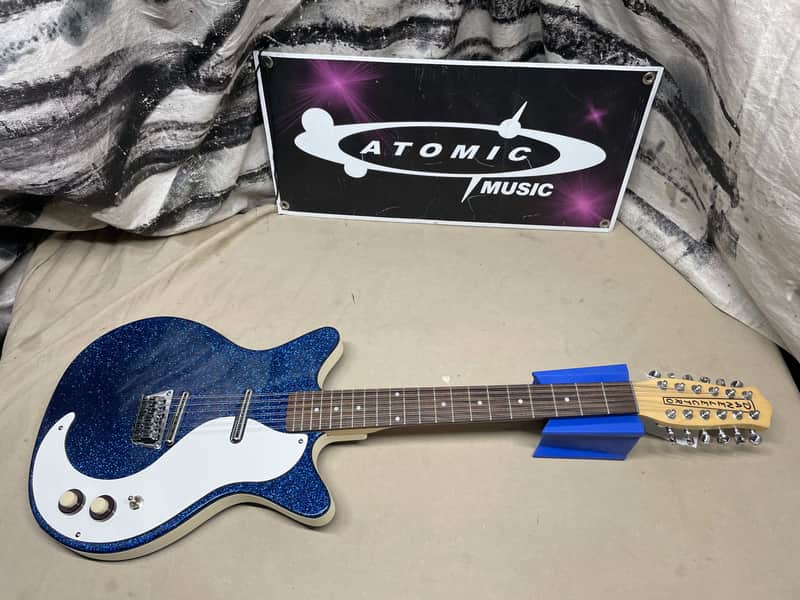 Danelectro 59M 12SDC 12-string Guitar MIK Made In Korea Blue Sparkle image 1
