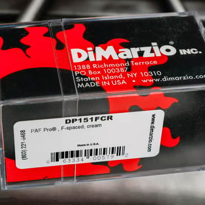 DiMarzio DP151FCR PAF Pro F-Spaced Humbucker - Cream / Black Pole Pieces image 2