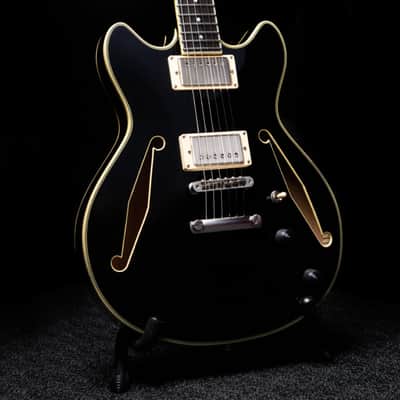 D'Angelico DAEMDCTSBKSNS EXCEL MINI DC TOUR Double Cutaway Semi-Hollow Body 3 Piece Maple/Walnut/Maple Neck 6-String Electric Guitar w/Gig Bag image 8