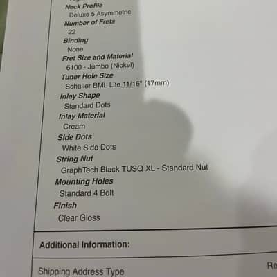 Warmoth Deluxe 5 4+1 5 String Bass Neck for Fender 2026 - Natural/Gloss image 16