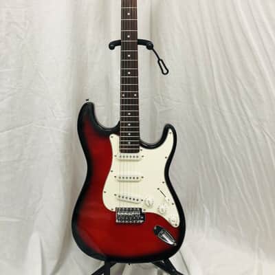 Mahar Strat Style Electric Guitar Red And Black image 1