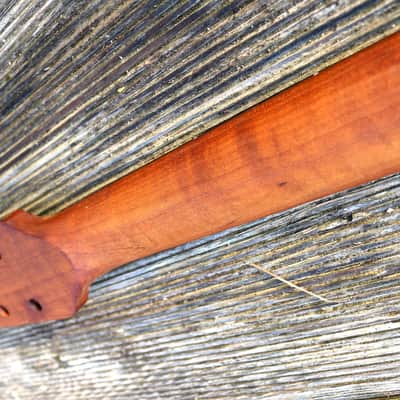 Telecaster snakehead neck, flamed roasted maple, 22 frets, leveled and polished, 9,5" radius image 9