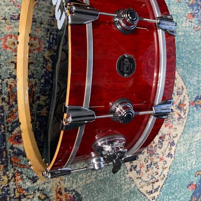 DW Tris Imboden's Chicago, 8x22" DW/May Bass Woofer with Internal Microphone 2002 - Transparent Wine Red Lacquer image 5