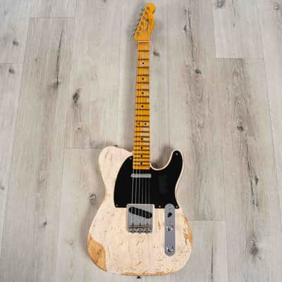 Mint Fender Custom Shop S23 Limited Edition 1950 Double Esquire Heavy Relic Guitar, Aged White Blonde image 3