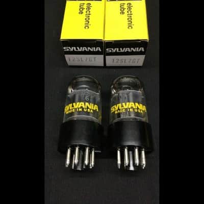 NOS Matched Pair SYLVANIA 12SL7GT Black Plate Vintage Vacuum Tubes F.9681 image 1