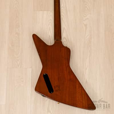 1990s Burny REX-80 Explorer Vintage Electric Guitar Walnut w/ Case, Japan Fernandes image 3