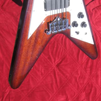 Gibson Epiphone FLYING V BASS guitar 1998 BROWN one off custom factory color, 51st & ONLY ONE made! image 13