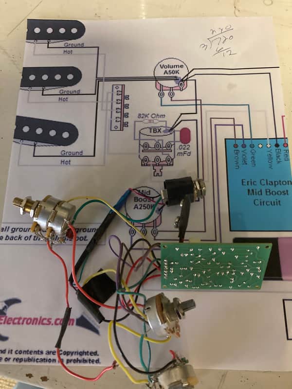 Fender 005-7577-000 Stratocaster Mid Boost Upgrade Kit 2010s - Standard image 1