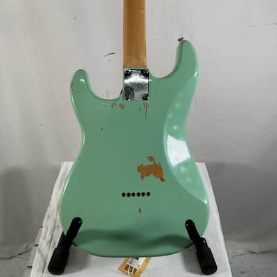 Squier Tom Delonge Stratocaster 2002 - Seafoam Green/Teal - w/ Gig Bag and Mod image 8