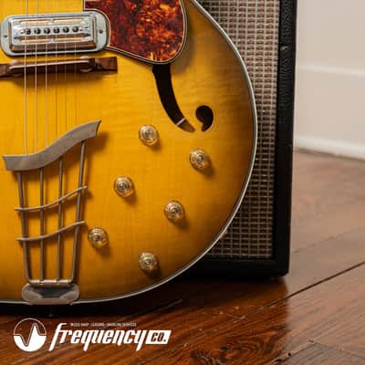 Harmony H-75 Hollowbody Electric Guitar in Vintage Burst - 1963 image 11