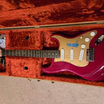 Fender  American Deluxe Stratocaster with Rosewood Fretboard 2008 - Crimson Red Mahogany image 1