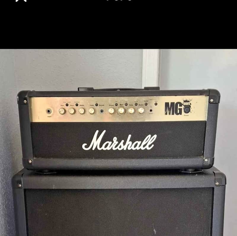 Marshall MG MG100HFX 2-Channel 100-Watt Solid State Guitar Amp Head 2009 - 2012 - Black image 1