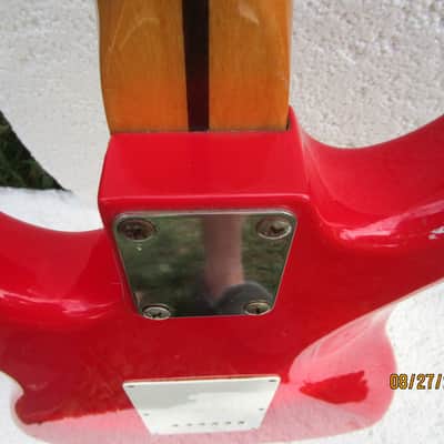 Hondo H76 Stratocaster Guitar, 1980's, Korea, Red, Fresh Setup image 8