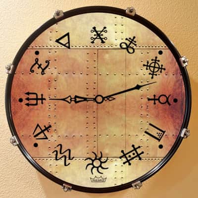 Neil Peart, CLOCK FACE, Clockwork Angels / Time Machine, 22" Drum Head image 1