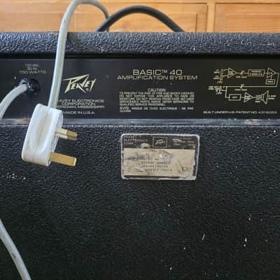 Peavey Basic 40 40-Watt 1x12" Bass / Keyboard Amplification System 1980s - Black image 3