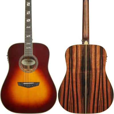 D'Angelico Excel Lexington Acoustic-Electric Dreadnought Vintage Sunburst w/ Hardshell Case, B-stock image 2