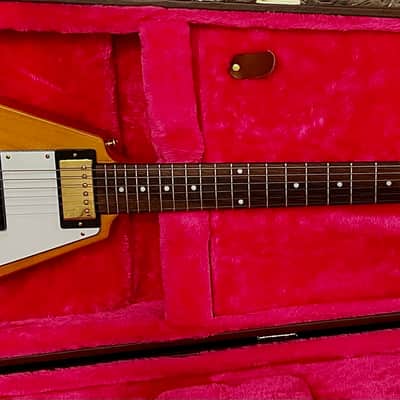 Epiphone "Inspired by Gibson Custom" 1958 Korina Flying V - w/OHSC image 8