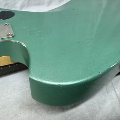 Maghini Guitars Skylark Baritone Guitar with COA + Gator Case 2023 - Lightly Aged Jade Metallic image 20
