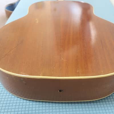 Vintage 1940s Regal Junior Jumbo Flattop Acoustic Guitar Project High Action & Chipped Kluson Tuner Buttons Lots Of Protentional Rare Original Chipboard Case & Case Candy image 20
