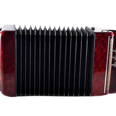 Rare Old/Vintage Top German Made Chromatic C System Button Accordion Hohner Artiste V - 120 bass + Brand New Petrof Straps - Golden Era image 17