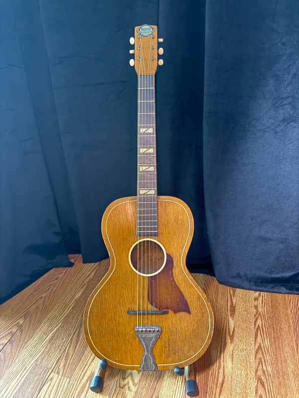 1939 United Elitone Parlor Guitar – Prewar Chicago-Built Vintage Acoustic – Family Owned Since New image 1