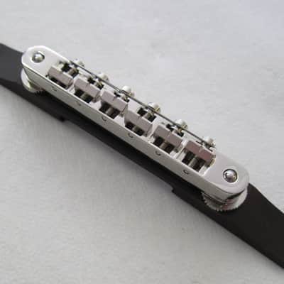 Gretsch 0485CA Nickel AOM Bridge Assy with Ebony Base 0060884049 image 2