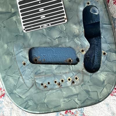 1951 Fender Champion lap steel guitar body blue image 2
