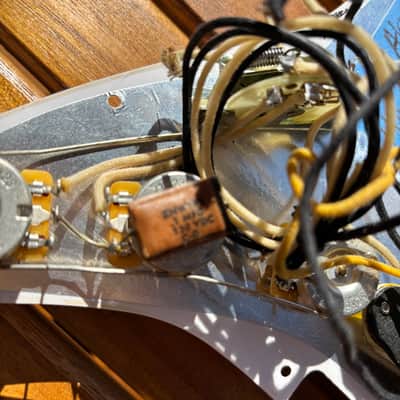 MJT Relic Strat Pickguard w Mojotone Premium Historic Wiring Harmess & Fender Vintage Style Pickups image 8