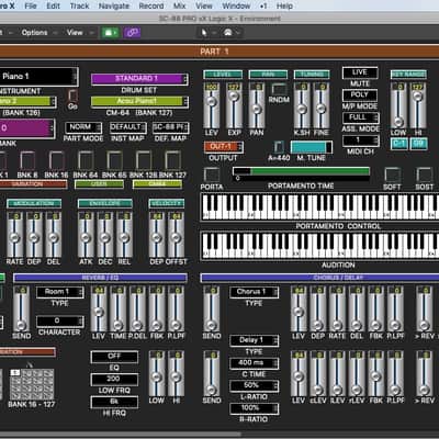 Virtual SOUND CANVAS editor / programmer - Roland SC-88 PRO / 88 / 55, etc - LOGIC v4 - X