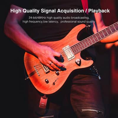 LEKATO WS-60 2.4GHz Guitar Transmitter Receiver Wireless System + USB Charging Cable image 7