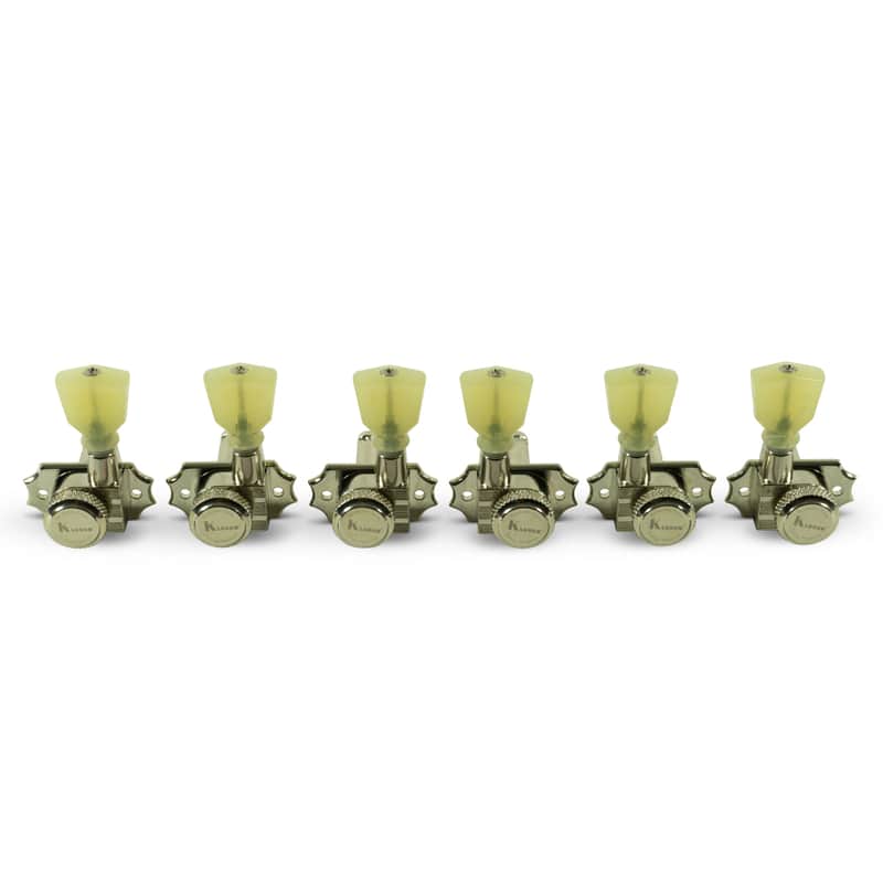 KRGLNC-3-NP KLUSON® Revolution Series G-Mount Non-Collared Tuning Machines, Nickel image 1