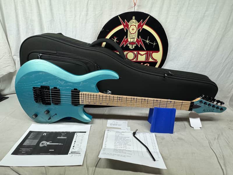 Kiesel A2 6 6-string Guitar with Gig Bag - Blue Mist Metallic image 1