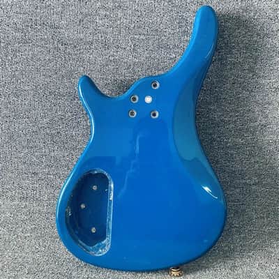 Blue 5/6 String Bass Basswood Body image 2