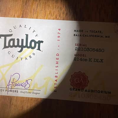 Taylor 214ce-K DLX Koa Grand Auditorium Acoustic-Electric Guitar Natural Finish - 4.8lbs - Authorized Dealer - G06047 image 5