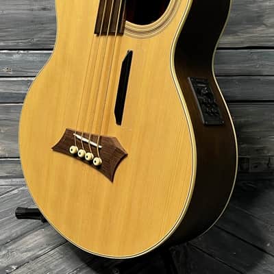 Mint Warwick RockBass Left Handed Alien Deluxe 4 String Fretless Acoustic Electric Bass image 4