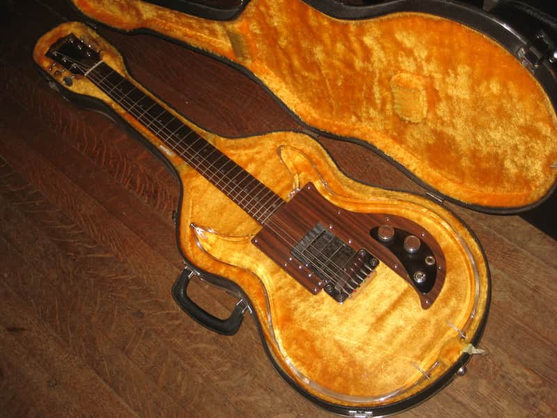Univox Lucy UHS-1 Lucite Guitar Vintage MIJ Matsumoku, Ampeg Dan Armstrong Copy, Worldwide Shipping image 1