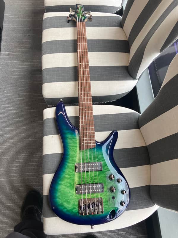 Ibanez SR405EQM-SLG Soundgear Standard 5-String Bass 2016 - 2020 - Surreal Blue Burst image 1